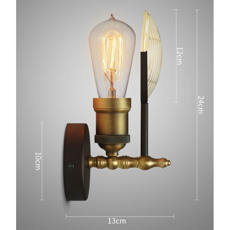 1 Světlé rustikální retro Vintage nástěnné svítidlo se skleněným stínidlem Speciální pro hotelovou kancelář Showroom Obývací pokoj Jídelna