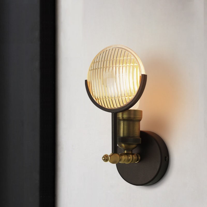 1 Světlé rustikální retro Vintage nástěnné svítidlo se skleněným stínidlem Speciální pro hotelovou kancelář Showroom Obývací pokoj Jídelna