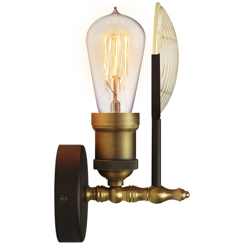 1 Světlé rustikální retro Vintage nástěnné svítidlo se skleněným stínidlem Speciální pro hotelovou kancelář Showroom Obývací pokoj Jídelna