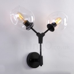 Rustikální retro vintage nástěnné svítidlo se dvěma světly s vícebarevným skleněným stínidlem Speciální pro hotelovou kancelář Showroom Obývací pokoj Ložnice