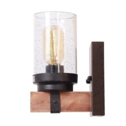 1 Světlé Vintage dřevěné nástěnné světlo v průmyslovém stylu pro kavárnu Wind Bar Loft