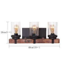 3 lehké vintage dřevěné nástěnné světlo v průmyslovém stylu pro kavárnu Wind Bar Loft