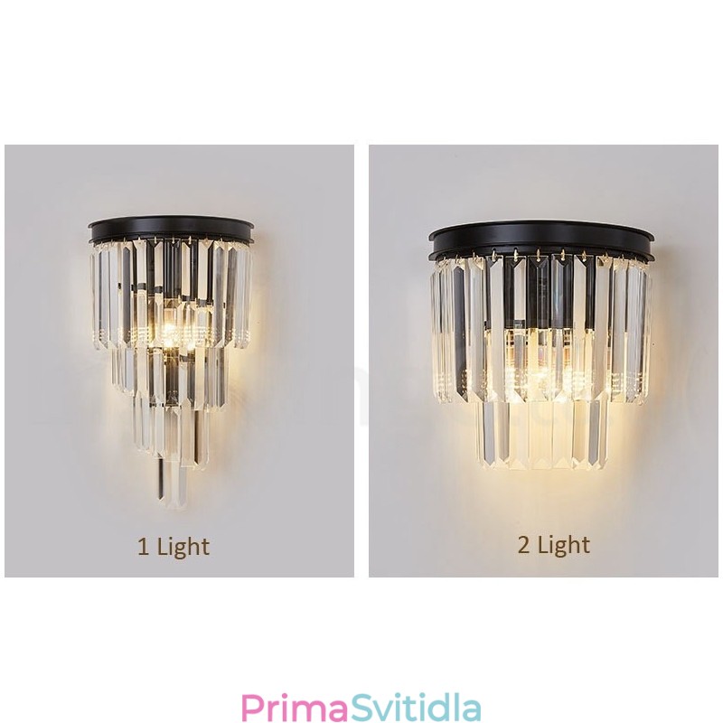 Moderní luxusní nástěnné svítidlo K9 Crystal s křišťálovým stínidlem