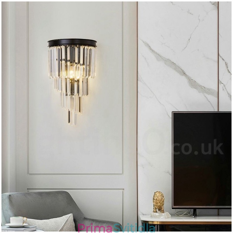 Moderní luxusní nástěnné svítidlo K9 Crystal s křišťálovým stínidlem