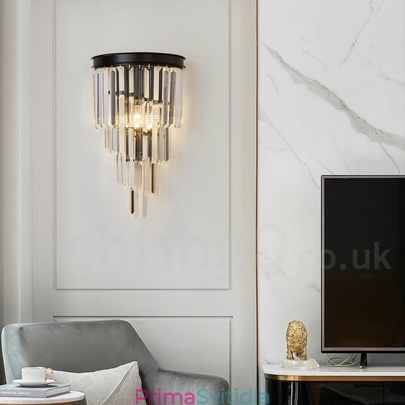 Moderní luxusní nástěnné svítidlo K9 Crystal s křišťálovým stínidlem