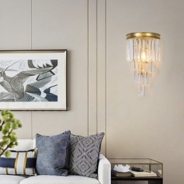 Moderní luxusní nástěnné svítidlo K9 Crystal s křišťálovým stínidlem