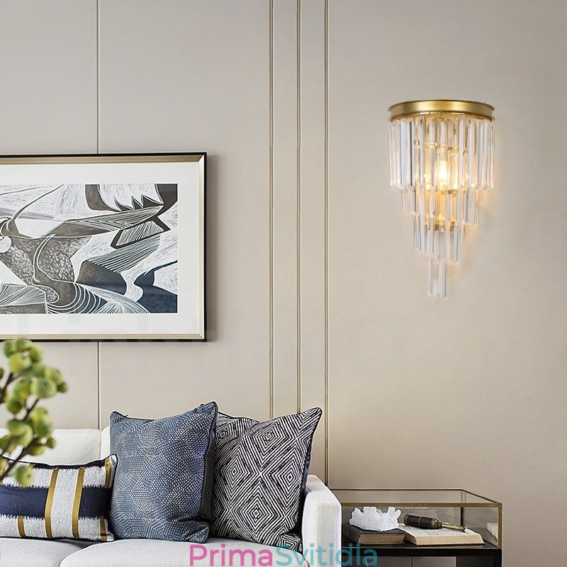 Moderní luxusní nástěnné svítidlo K9 Crystal s křišťálovým stínidlem