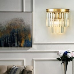 Moderní luxusní nástěnné svítidlo K9 Crystal s křišťálovým stínidlem