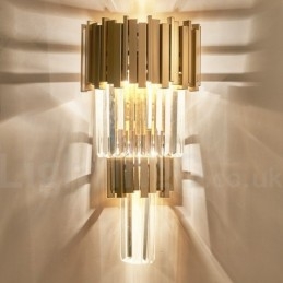 Moderní luxusní nástěnné svítidlo K9 Crystal s křišťálovým stínidlem