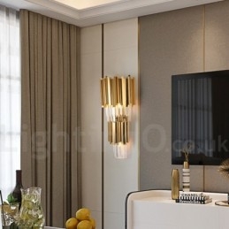 Moderní luxusní nástěnné svítidlo K9 Crystal s křišťálovým stínidlem