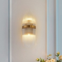 Moderní luxusní nástěnné svítidlo K9 Crystal s křišťálovým stínidlem