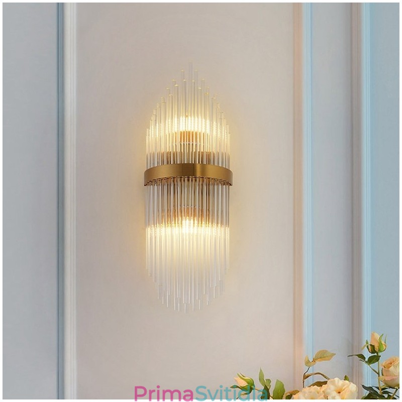 Moderní luxusní nástěnné svítidlo K9 Crystal s křišťálovým stínidlem