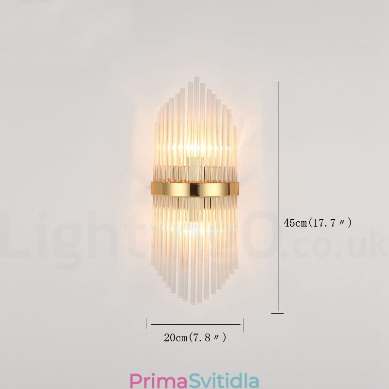 Moderní luxusní nástěnné svítidlo K9 Crystal s křišťálovým stínidlem