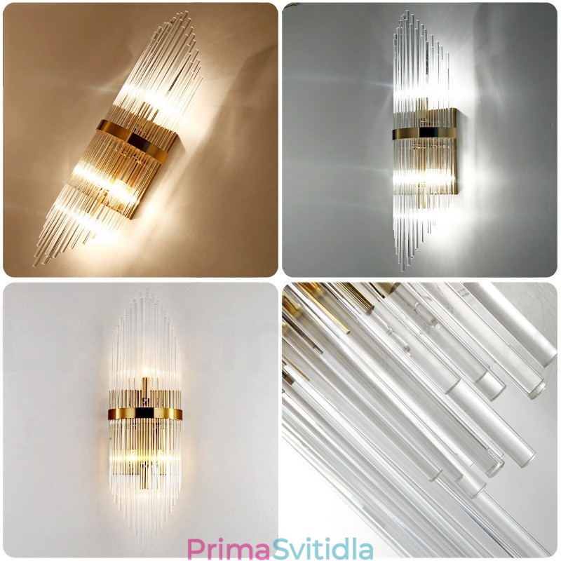 Moderní luxusní nástěnné svítidlo K9 Crystal s křišťálovým stínidlem