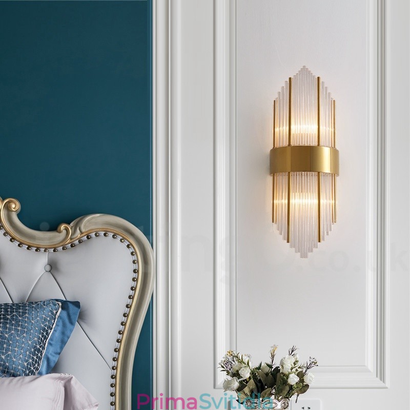 Moderní luxusní nástěnné svítidlo K9 Crystal s křišťálovým stínidlem