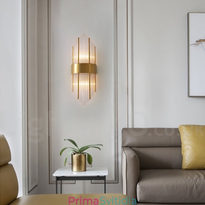Moderní luxusní nástěnné svítidlo K9 Crystal s křišťálovým stínidlem