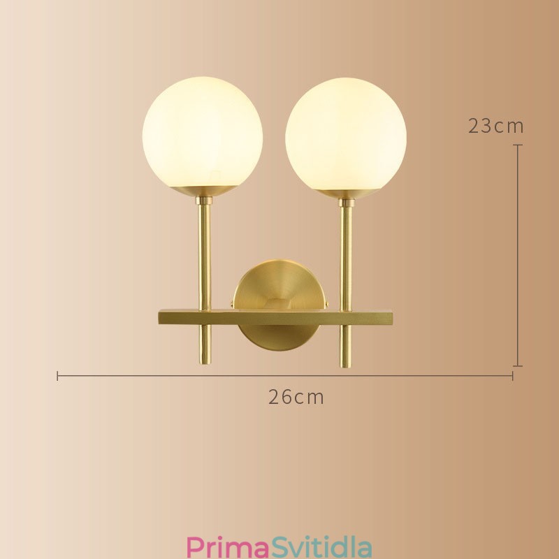 Moderní Molekuly Bean Nástěnné svítidlo s kuličkovým skleněným stínidlem