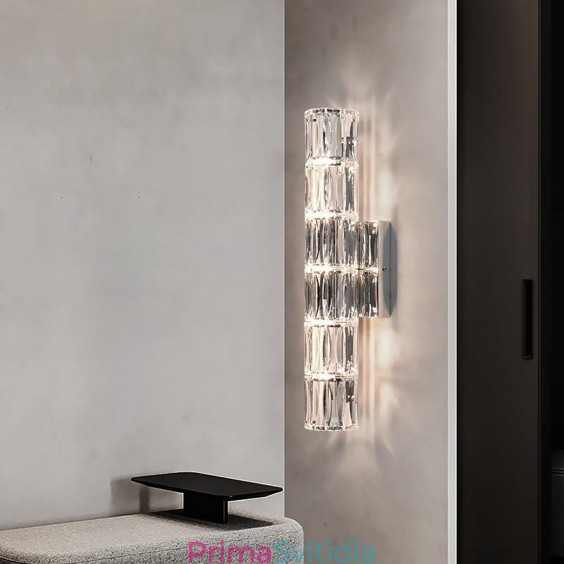 Obývací pokoj Nástěnná lampa Světlo Luxusní jednoduchá Ložnice Noční lampa Hotel Lobby Ulička Projekt Villa Nerezová ocel Křišťálové nástěnné svítidla
