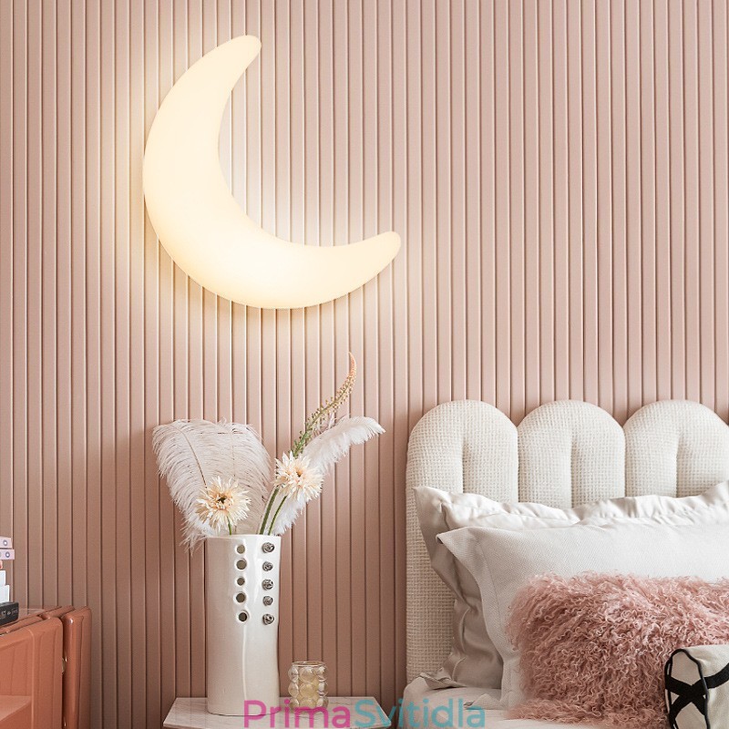 20W Nordic Indoor Moon Shape Stropní svítidla do dětského pokoje nástěnné svítidla