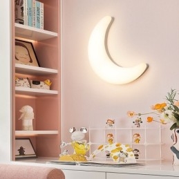 20W Nordic Indoor Moon Shape Stropní svítidla do dětského pokoje nástěnné svítidla