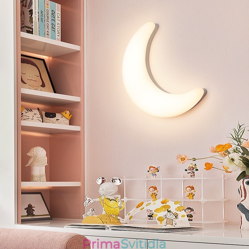 20W Nordic Indoor Moon Shape Stropní svítidla do dětského pokoje nástěnné svítidla
