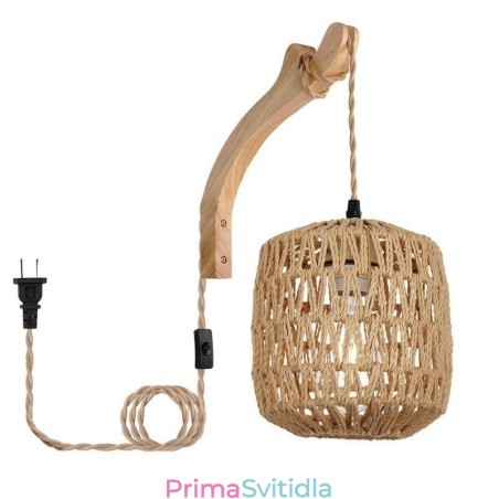 Americké retro nástěnné svítidlo 3M konopné lano závěsné papírové lano tkané stínidlo na lampu Americké retro nástěnné svítidlo 3M konopné lano závěsné papírové lano tkané stínidlo na lampu