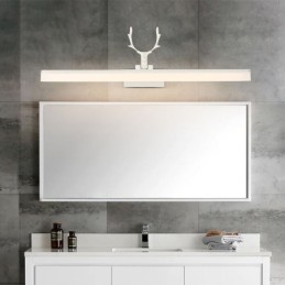Přední světlo s zrcadlem z parohu Akrylová nástěnná lampa Svítidlo pro make-up toalety