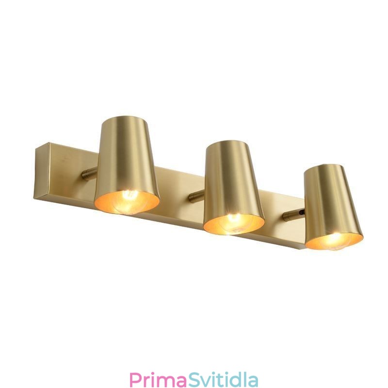 Bodové nástěnné svítidlo se zrcadlovým předním světlem ze severské mosazi