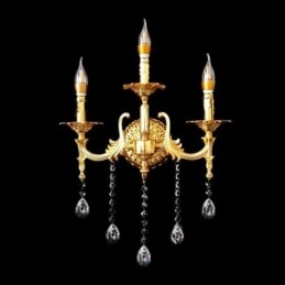 Evropská nástěnná lampa Luxusní nástěnné svítidlo Crystal Drop Dekorační lampa Noční osvětlení
