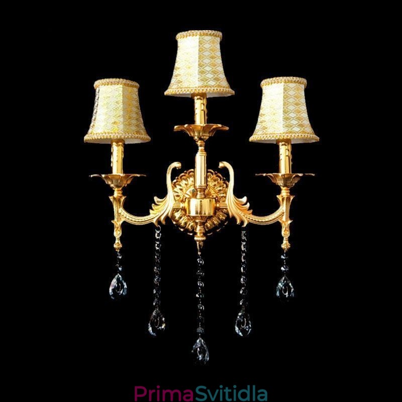 Evropská nástěnná lampa Luxusní nástěnné svítidlo Crystal Drop Dekorační lampa Noční osvětlení