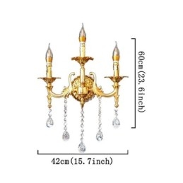 Evropská nástěnná lampa Luxusní nástěnné svítidlo Crystal Drop Dekorační lampa Noční osvětlení