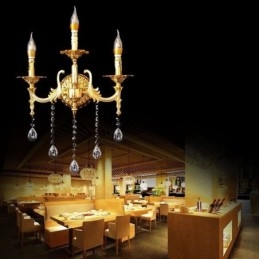 Evropská nástěnná lampa Luxusní nástěnné svítidlo Crystal Drop Dekorační lampa Noční osvětlení