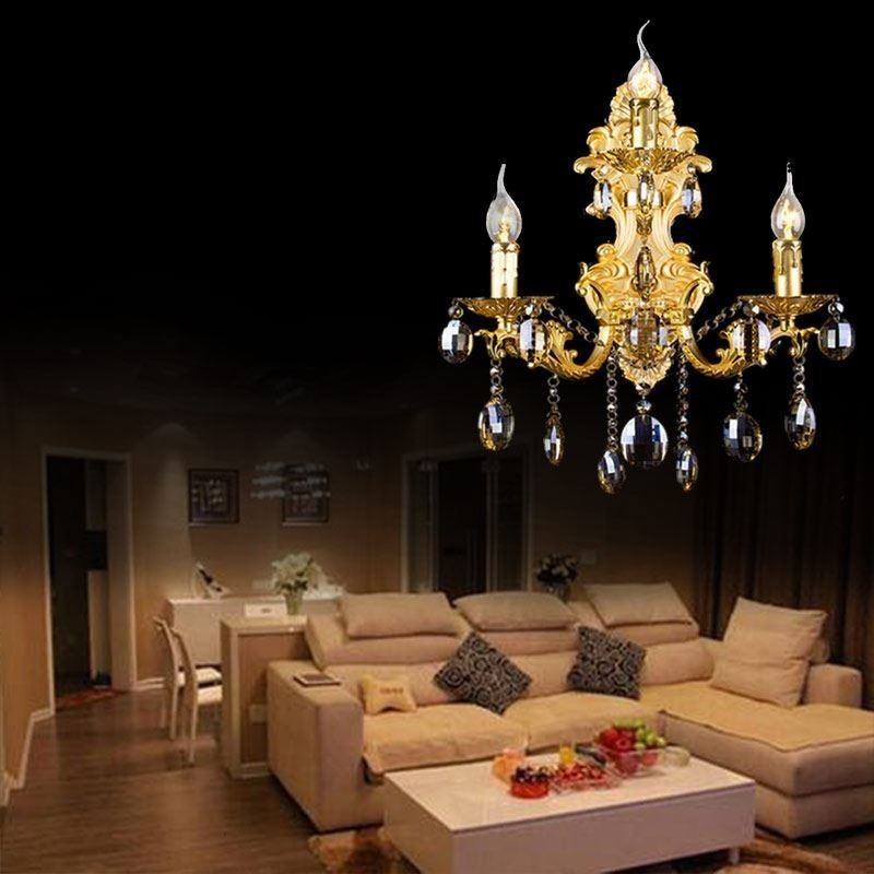 Nástěnná lampa evropské módy Luxusní křišťálové nástěnné svítidlo