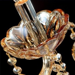 Evropská nástěnná lampa Amber Cognac Crystal Wall Sconce Jednoduché osvětlení lampy