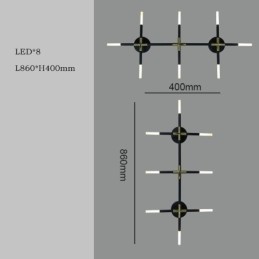 Spojovací nástěnné svítidlo teplé bílé kreativní nástěnné svítidlo DIY kombinovaná lampa