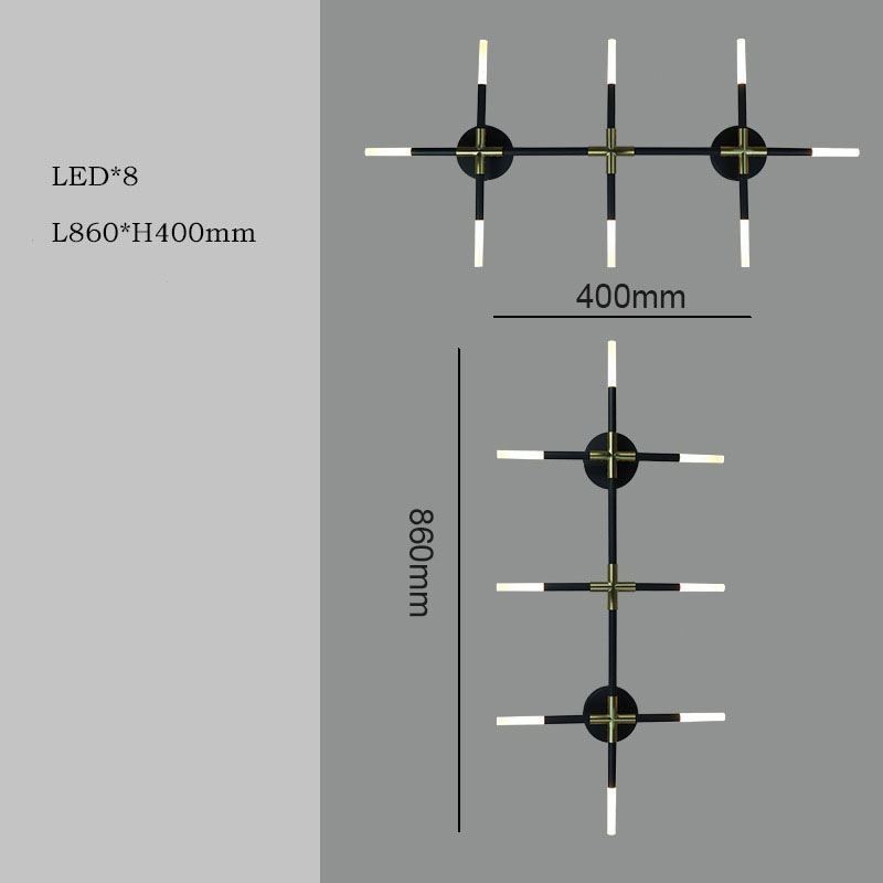 Spojovací nástěnné svítidlo teplé bílé kreativní nástěnné svítidlo DIY kombinovaná lampa