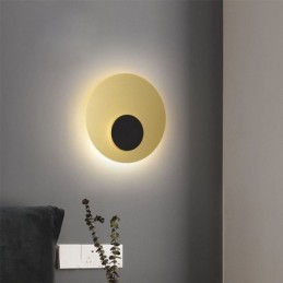 Nástěnné svítidlo Nordic Wall Light Black Gold Kulaté celoměděné nástěnné svítidlo
