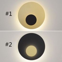 Nástěnné svítidlo Nordic Wall Light Black Gold Kulaté celoměděné nástěnné svítidlo