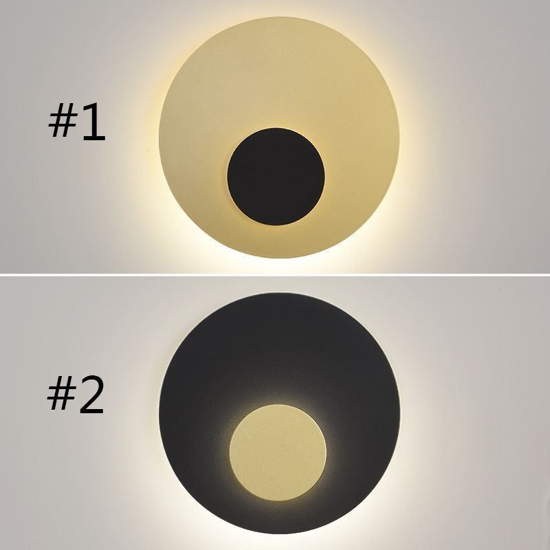 Nástěnné svítidlo Nordic Wall Light Black Gold Kulaté celoměděné nástěnné svítidlo