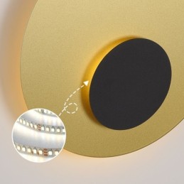 Nástěnné svítidlo Nordic Wall Light Black Gold Kulaté celoměděné nástěnné svítidlo