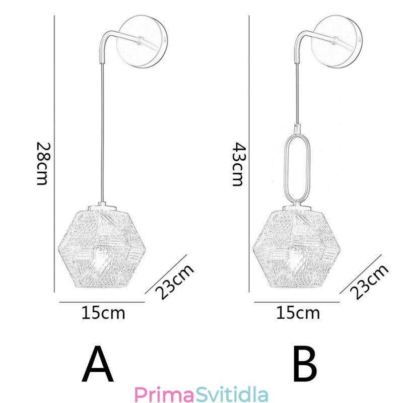 Moderní nástěnné svítidlo kreativní skleněné nástěnné svítidlo