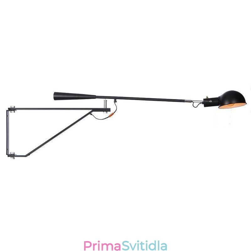 Nástěnné svítidlo s jedním kolébkovým ramenem Noční nástěnná lampa na čtení
