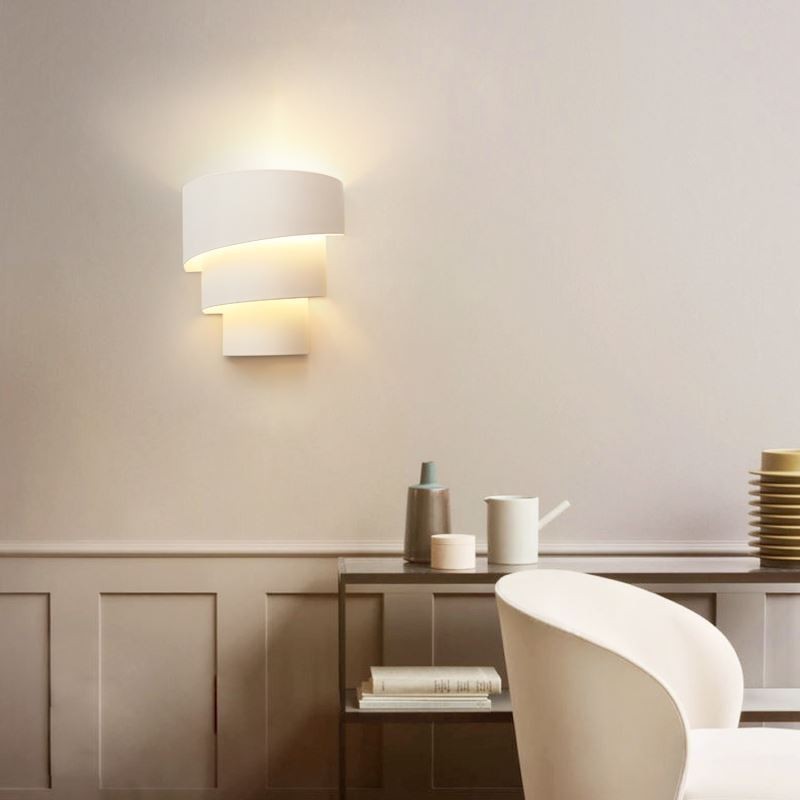 Moderní minimalistická nástěnná lampa Spiral Cake Sconce Light Bedside