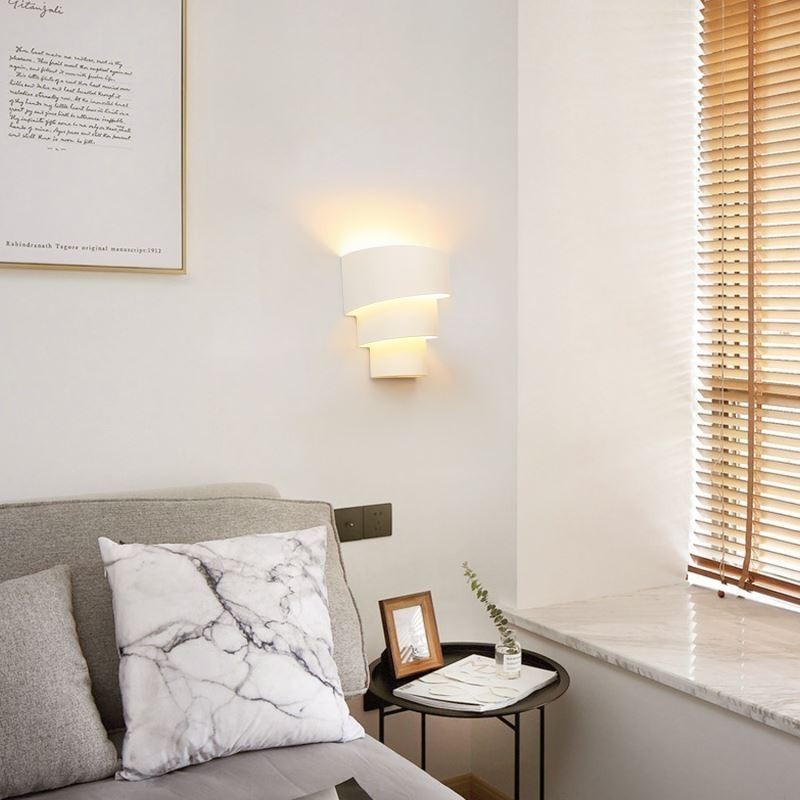 Moderní minimalistická nástěnná lampa Spiral Cake Sconce Light Bedside
