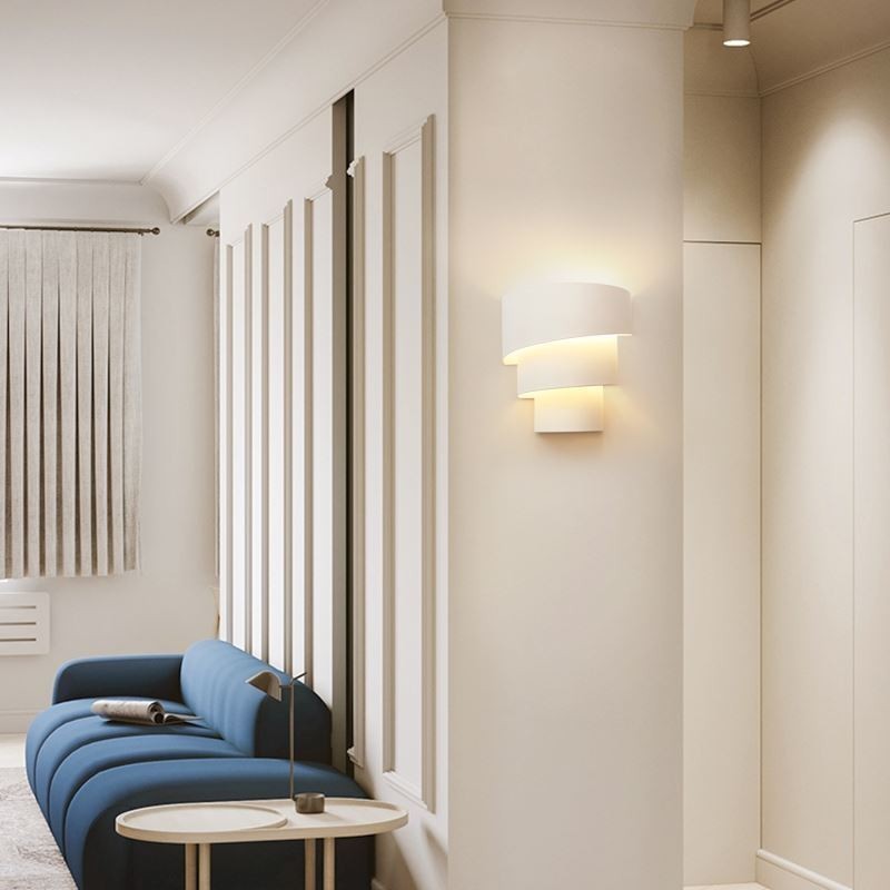 Moderní minimalistická nástěnná lampa Spiral Cake Sconce Light Bedside
