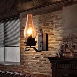Vintage nástěnná lampa z tepaného železa Single Light Sconce Lighting
