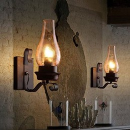 Vintage nástěnná lampa z tepaného železa Single Light Sconce Lighting