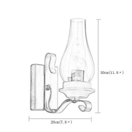 Vintage nástěnná lampa z tepaného železa Single Light Sconce Lighting