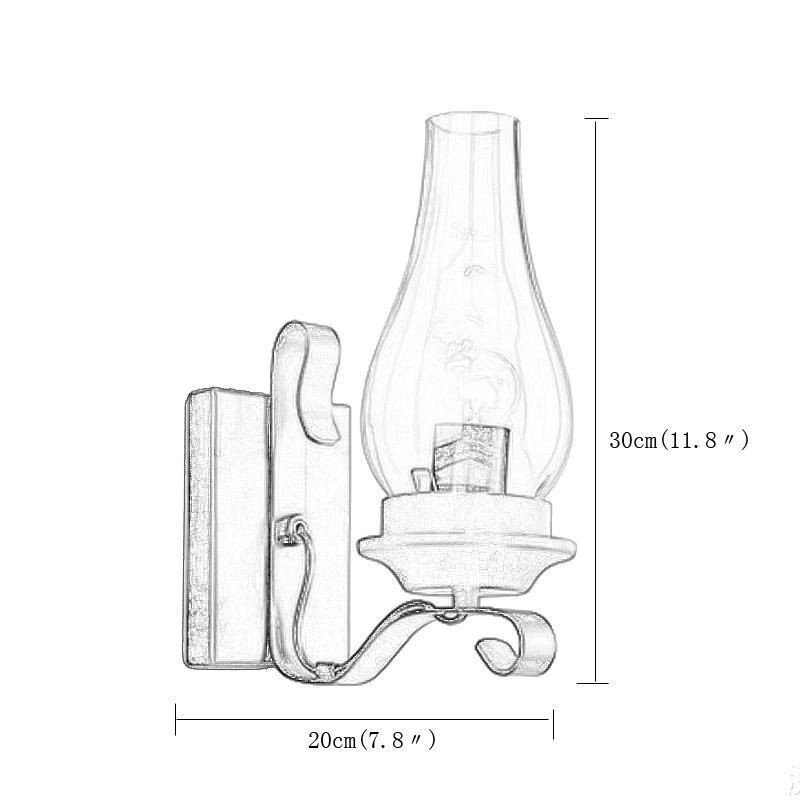 Vintage nástěnná lampa z tepaného železa Single Light Sconce Lighting