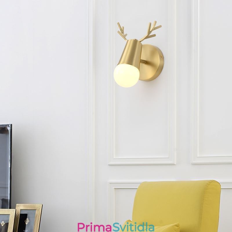 Severská mosazná nástěnná lampa Zrcadlové přední světlo